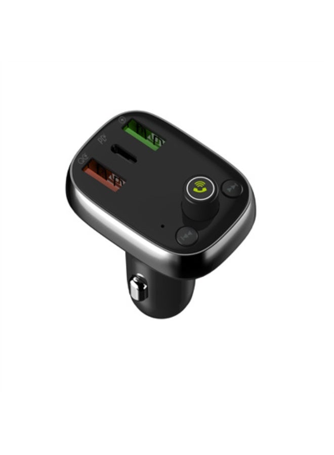 لدنيو شاحن سيارة C704Q مزود بجهاز إرسال FM وبلوتوث 5.0، و3 منافذ USB (PD وQC 4+)، وميزة الاتصال بدون استخدام اليدين، وعرض الجهد في الوقت الفعلي، ويتضمن كابل USB إلى Lightning، وشحن سريع لأجهزة iPhone والأجهزة المحمولة. - Image 5